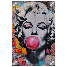 "Bubblegum Marilyn" – Pop Art Street Style Wall Print - Acrylic Print - 20x30 cm / 8x12″ - 