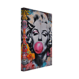 "Bubblegum Marilyn" – Pop Art Street Style Wall Print - Canvas - 20x30 cm / 8x12″ - 
