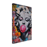 "Bubblegum Marilyn" – Pop Art Street Style Wall Print - Canvas - 30x45 cm / 12x18″ - 
