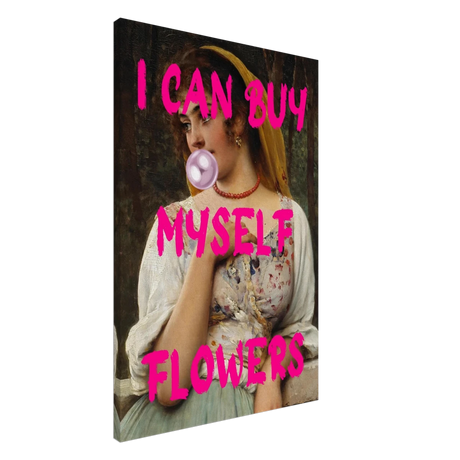 "Bubblegum Venus – I Can Buy Myself Flowers" | Pop Art Renaissance Remix - Canvas - 60x90 cm / 24x36″ - 