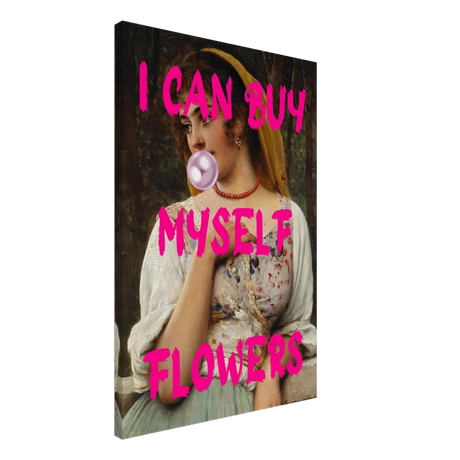 "Bubblegum Venus – I Can Buy Myself Flowers" | Pop Art Renaissance Remix - Canvas - 50x75 cm / 20x30″ - 