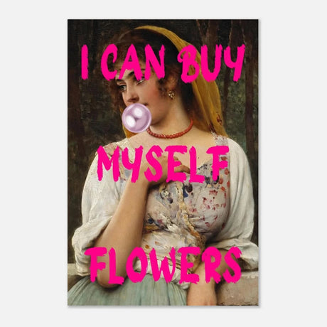 "Bubblegum Venus – I Can Buy Myself Flowers" | Pop Art Renaissance Remix - Aluminum Print - 50x75 cm / 20x30″ - 