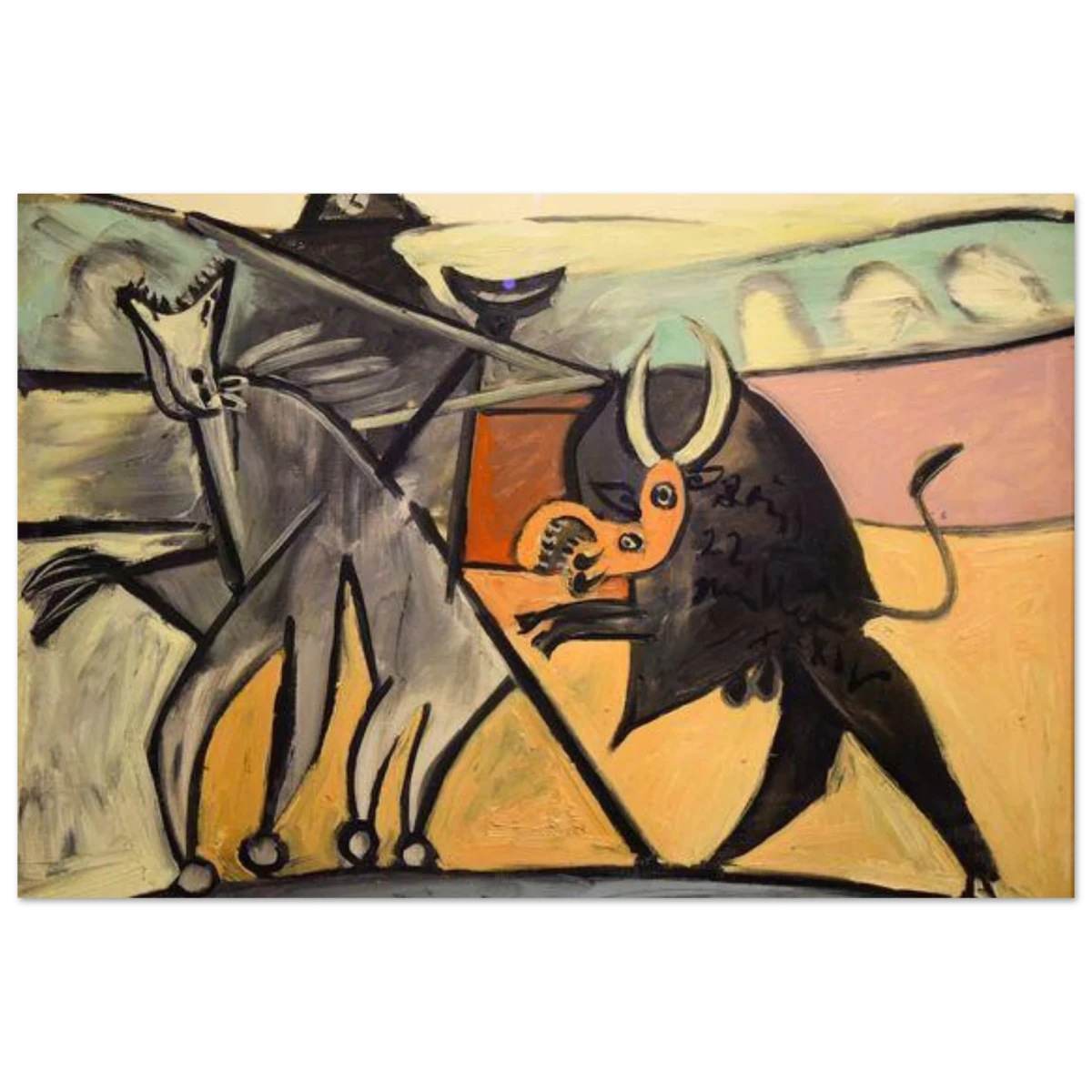 Bullfight | Pablo Picasso – A Masterpiece of Cubism & Expressionism - 30x45 cm / 12x18″ - Aluminum Print - 