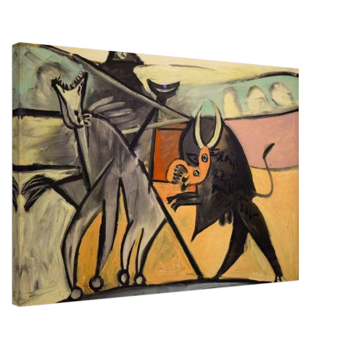 Bullfight | Pablo Picasso – A Masterpiece of Cubism & Expressionism - 50x75 cm / 20x30″ - Canvas - 