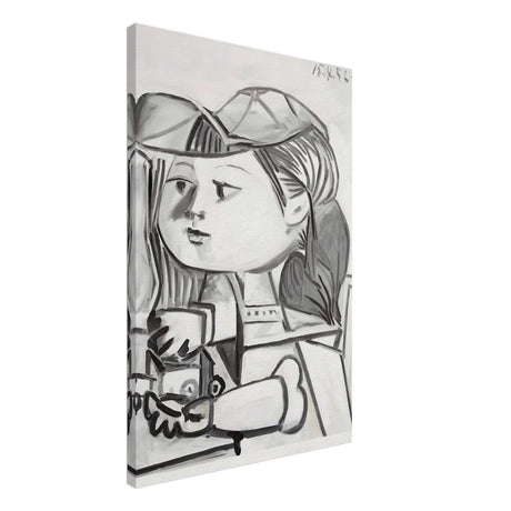 Buste De Petite Fille Black by Pablo Picasso | Cubism wall art print - Canvas - 50x75 cm / 20x30″ - 