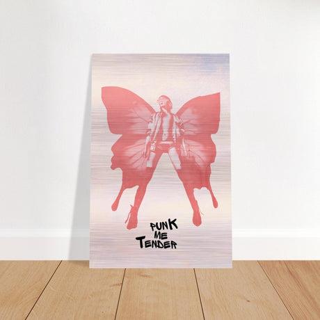Butterfly Punk | Pop Art wall art print - Brushed Aluminum Print - 60x90 cm / 24x36″ - 