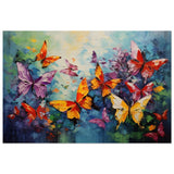 Butterfly Symphony | Contemporary Figurative Wildlife Art | Abstract Realism with Butterflies - Wood Prints - 50x75 cm / 20x30″ - 