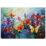 Butterfly Symphony | Contemporary Figurative Wildlife Art | Abstract Realism with Butterflies - Wood Prints - 30x45 cm / 12x18″ - 
