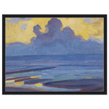 By The Sea 1909 by Piet Mondrian | Vintage wall art print - Framed Canvas - 60x80 cm / 24x32″ - Black frame