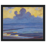 By The Sea 1909 by Piet Mondrian | Vintage wall art print - Framed Canvas - 40x50 cm / 16x20″ - Black frame