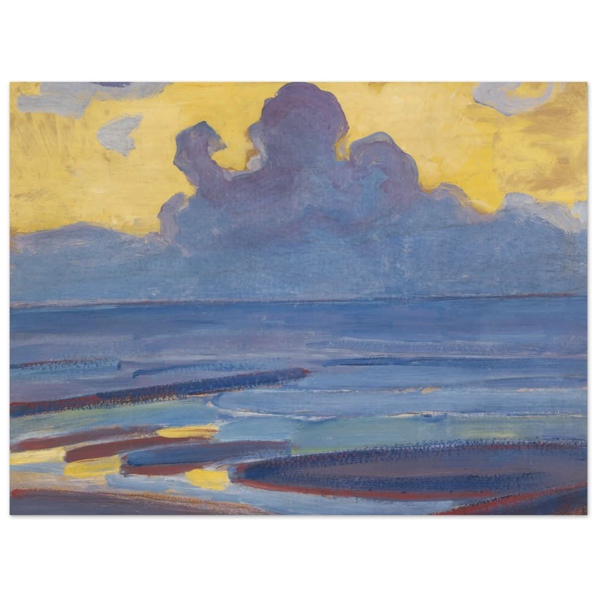 By The Sea 1909 by Piet Mondrian | Vintage wall art print - Wood Prints - 30x40 cm / 12x16″ - 