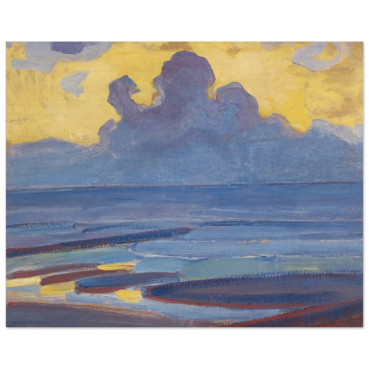 By The Sea 1909 by Piet Mondrian | Vintage wall art print - Wood Prints - 40x50 cm / 16x20″ - 