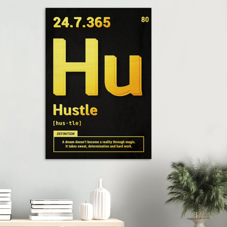 da vinci motivational wall art hustle