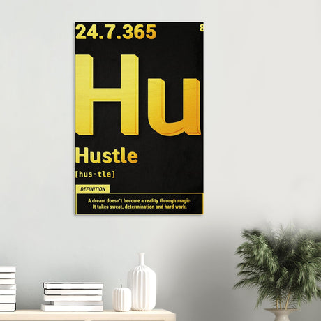 da vinci motivational wall art hustle
