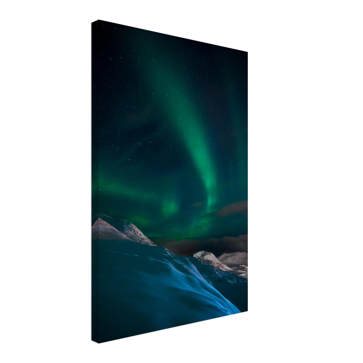 celestial veil dancing lights over arctic silence fine art photography northern lights wall art print60x90 cm / 24x36″Framed Canvas