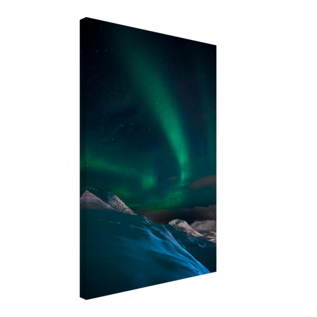 celestial veil dancing lights over arctic silence fine art photography northern lights wall art print60x90 cm / 24x36″Framed Canvas