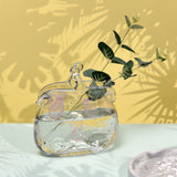 Handcrafted Glass Handbag Vase – Creative Light Luxury Home Décor