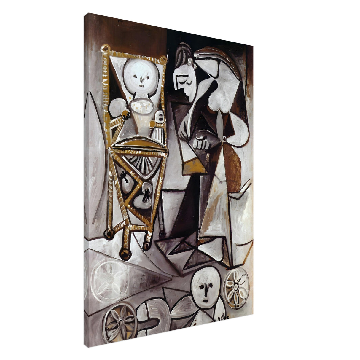 woman surrounded by her children by pablo picasso 1950