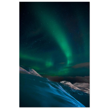 celestial veil dancing lights over arctic silence fine art photography northern lights wall art print30x45 cm / 12x18″Framed Canvas