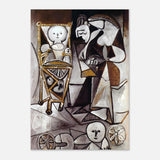 woman surrounded by her children by pablo picasso 1950