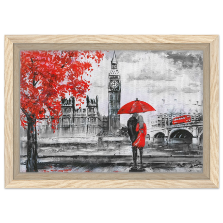 love in london rain romantic city escape wall art print50x75 cm / 20x30″Canvas
