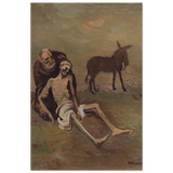 The Good Samaritan by CypriÃ¡n MajernÃ­k â€“ Expressionist Biblical Wall Art PrintFramed Canvas30x40 cm / 12x16â€³