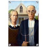 American Gothic by Grant Wood â€“ Iconic American Regionalism Art PrintWood Prints30x45 cm / 12x18â€³