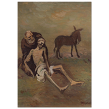 The Good Samaritan by CypriÃ¡n MajernÃ­k â€“ Expressionist Biblical Wall Art PrintWood Prints20x30 cm / 8x12â€³