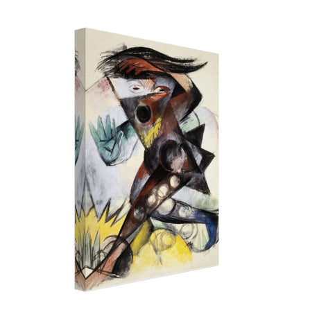 Caliban (from Shakespeare's The Tempest) by Franz Marc 1914 Wall art print - Canvas - 30x40 cm / 12x16″ - Thick