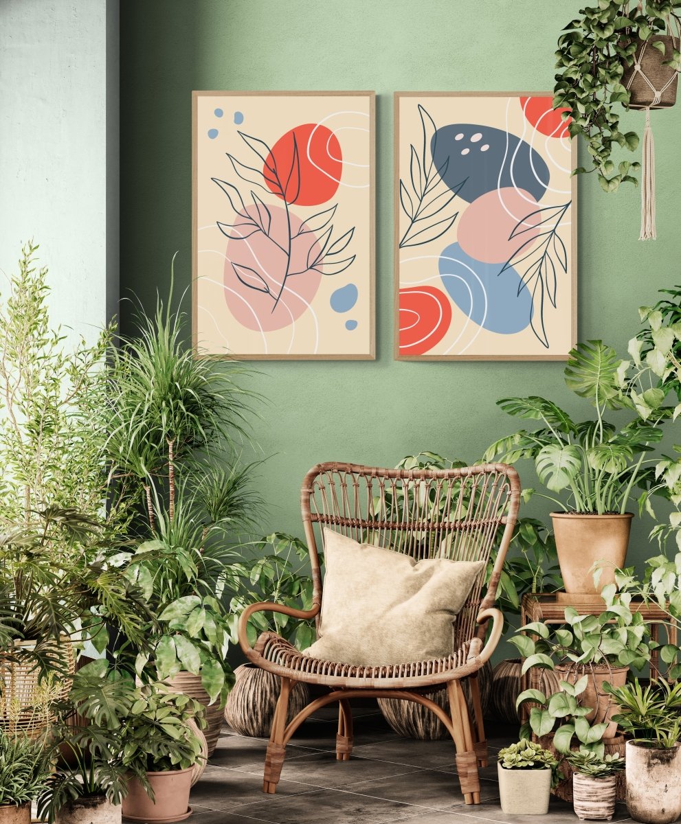 Calm Earth Pair - Canvas - 30X45 CM / 12X18″ - 