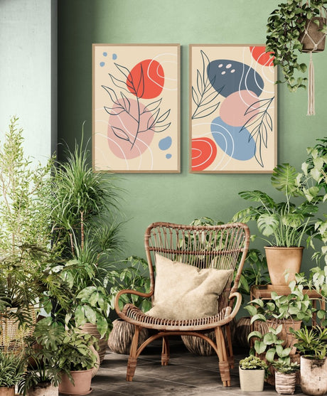 Calm Earth Pair - Canvas - 30X45 CM / 12X18″ - 