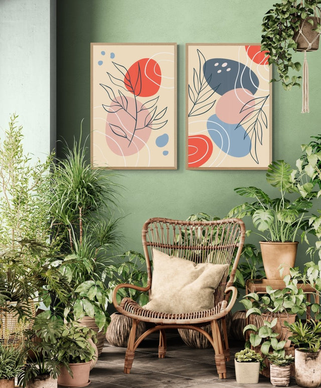 Calm Earth Pair - Canvas - 30X45 CM / 12X18″ - 
