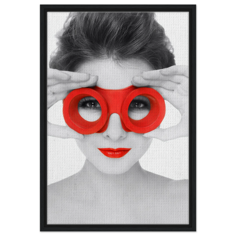 through crimson eyes monochrome glamour pop wall art print60x90 cm / 24x36″Acrylic Print