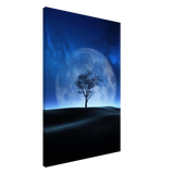 lunar silence a moonlit whisper in the night dreamy digital fantasy landscape wall art print60x90 cm / 24x36″Fine Art Poster