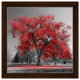 crimson crown monochrome autumn elegance wall art print40x40 cm / 16x16″Aluminum Print