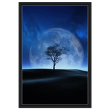 lunar silence a moonlit whisper in the night dreamy digital fantasy landscape wall art print30x45 cm / 12x18″Wood Prints