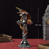 Dragon Candlestick Statue – Gothic Resin Sculpture Ornament for Home & Fantasy Décor