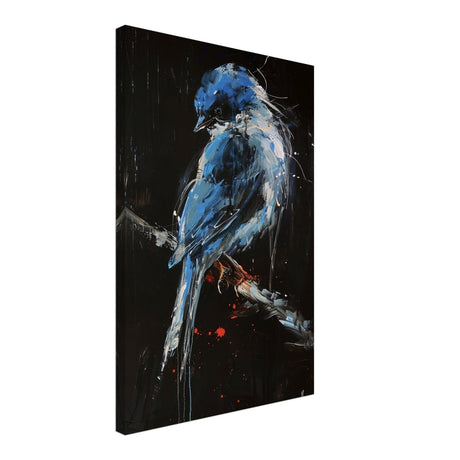 Celestial Bluebird | modern abstract wildlife wall art print - 40x60 cm / 16x24″ - Canvas - 