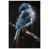 Celestial Bluebird | modern abstract wildlife wall art print - 60x90 cm / 24x36″ - Aluminum Print - 