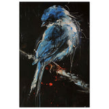 Celestial Bluebird | modern abstract wildlife wall art print - 30x45 cm / 12x18″ - Wood Prints - 