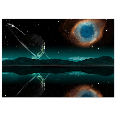 "Celestial Reflections" – A Portal Beyond the Stars | Wall art Print - Fine Art Poster - 70x100 cm / 28x40″ - 