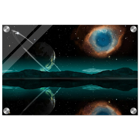 "Celestial Reflections" – A Portal Beyond the Stars | Wall art Print - Acrylic Print - 30x45 cm / 12x18″ - 