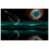 "Celestial Reflections" – A Portal Beyond the Stars | Wall art Print - Wood Prints - 40x60 cm / 16x24″ - 