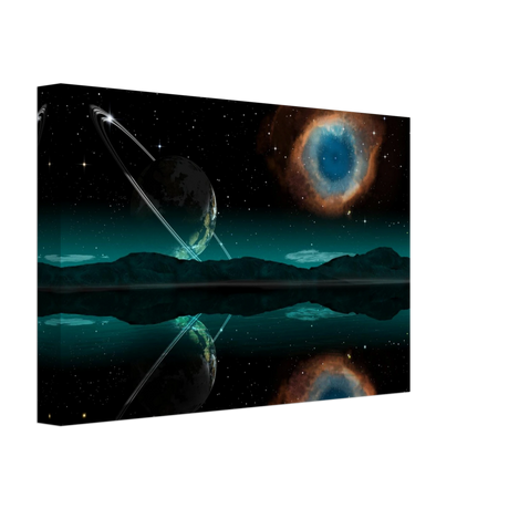 "Celestial Reflections" – A Portal Beyond the Stars | Wall art Print - Canvas - 20x30 cm / 8x12″ - 