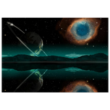 "Celestial Reflections" – A Portal Beyond the Stars | Wall art Print - Wood Prints - 70x100 cm / 28x40″ - 