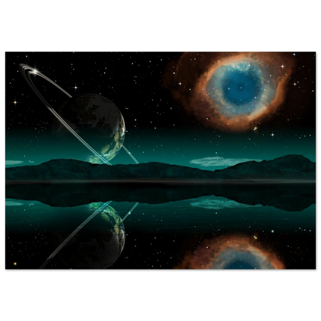 "Celestial Reflections" – A Portal Beyond the Stars | Wall art Print - Wood Prints - 70x100 cm / 28x40″ - 