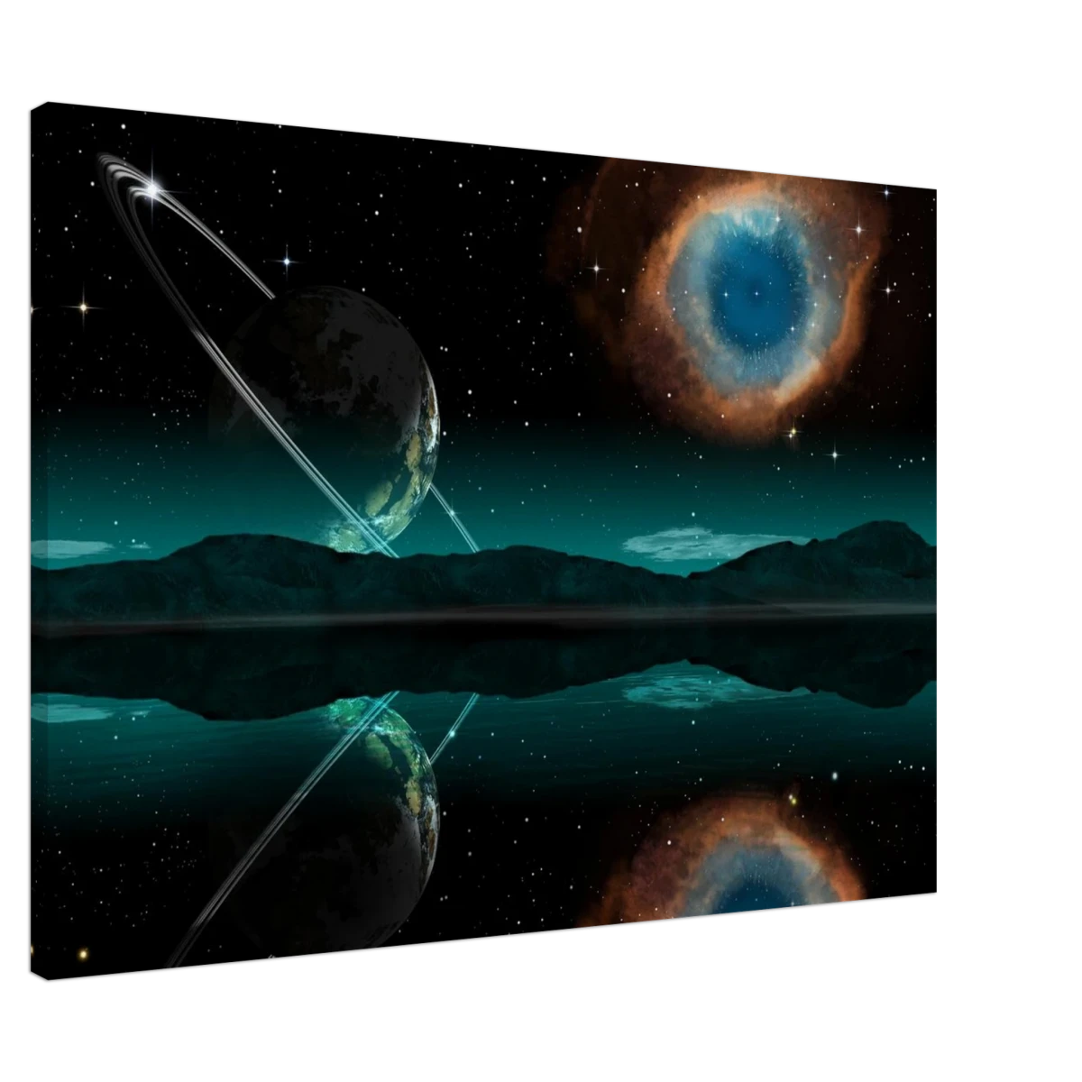 "Celestial Reflections" – A Portal Beyond the Stars | Wall art Print - Canvas - 70x100 cm / 28x40″ - 