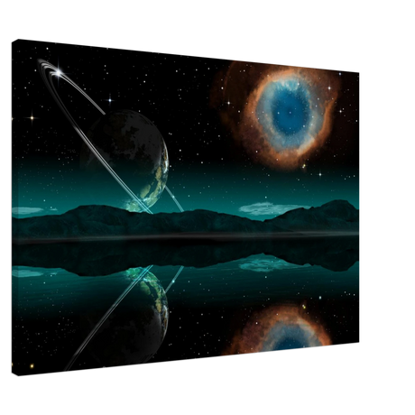 "Celestial Reflections" – A Portal Beyond the Stars | Wall art Print - Canvas - 70x100 cm / 28x40″ - 