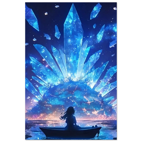 Celestial Reflections – Crystal Dreamscape Art | Wall art print - Fine Art Poster - 30x45 cm / 12x18″ - 