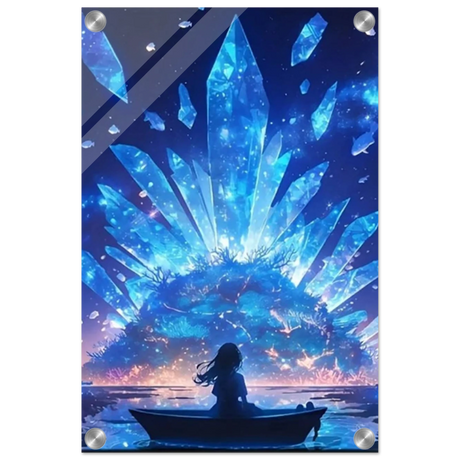 Celestial Reflections – Crystal Dreamscape Art | Wall art print - Acrylic Print - 30x45 cm / 12x18″ - 